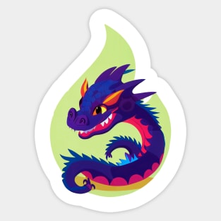 Cute purple dragon Sticker